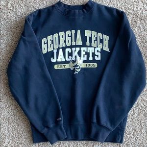 Georgia Tech Vintage Style Pullover Sweatshirt